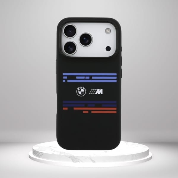 Etui BMW M Silicon Horizontal Line       MagSafe do iPhone 17 Pro czarny