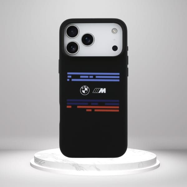 Etui BMW M Silicon Horizontal Line       MagSafe do iPhone 17 Pro Max czarny