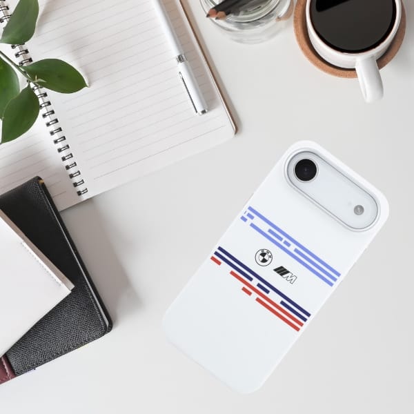 Etui BMW M Silicon Horizontal Line       MagSafe do iPhone Air biały