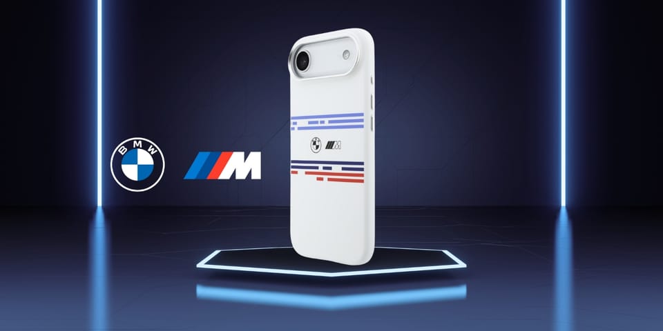 Etui BMW M Silicon Horizontal Line       MagSafe do iPhone Air biały