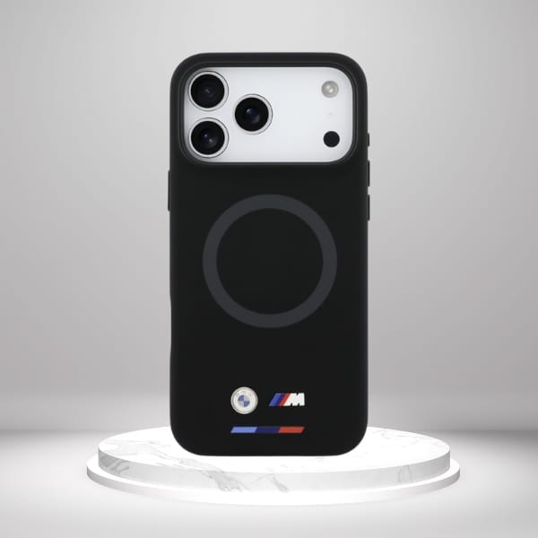 Etui BMW M Silicon Logo MagSafe do       iPhone 17 Pro Max czarny