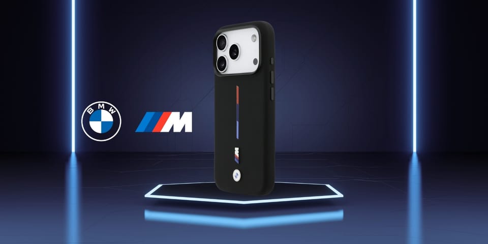 Etui BMW M Silicon Tricolor Line MagSafe do iPhone 17 Pro czarny