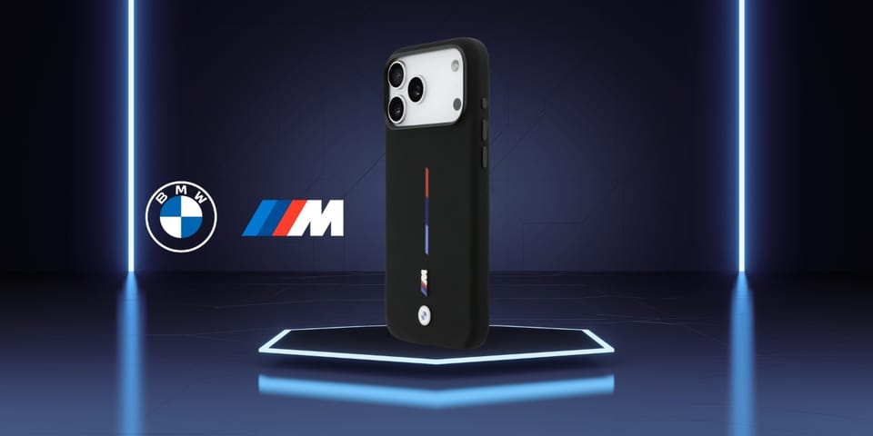 Etui BMW M Silicon Tricolor Line MagSafe do iPhone 17 Pro Max czarny