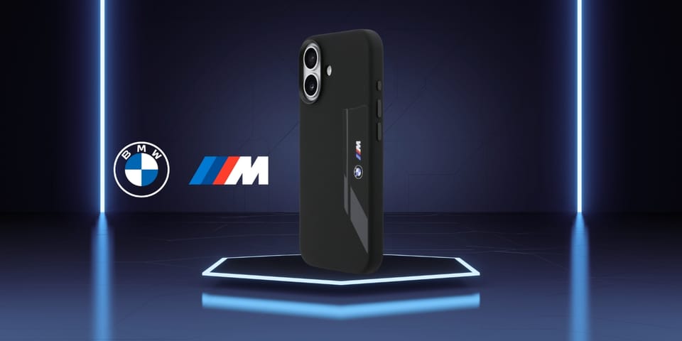 Etui BMW M Silicon Vertical Logo MagSafe do iPhone 17 czarny