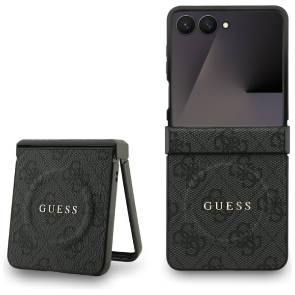 Etui Guess 4G Classic MagSafe do Samsung Galaxy Z Flip7 czarny