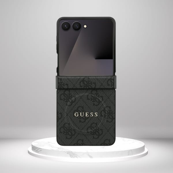 Etui Guess 4G Classic MagSafe do Samsung Galaxy Z Flip7 czarny