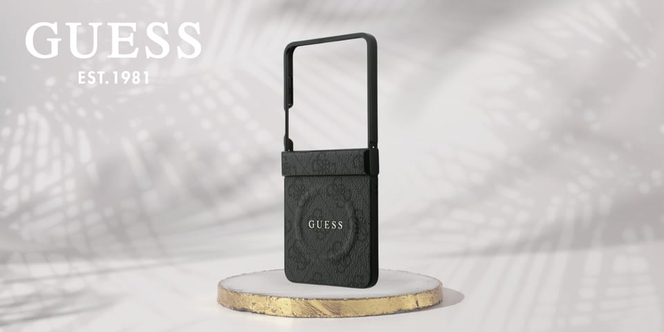 Etui Guess 4G Classic MagSafe do Samsung Galaxy Z Flip7 czarny