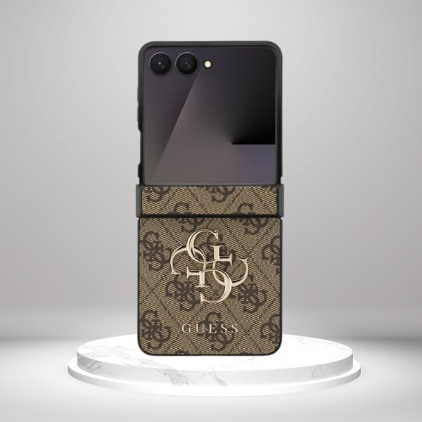 Etui Guess Big 4G Logo Classic Logo do   Samsung Galaxy Z Flip7 brązowy