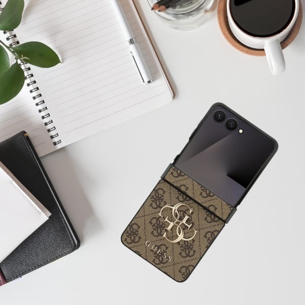 Etui Guess Big 4G Logo Classic Logo do   Samsung Galaxy Z Flip7 brązowy