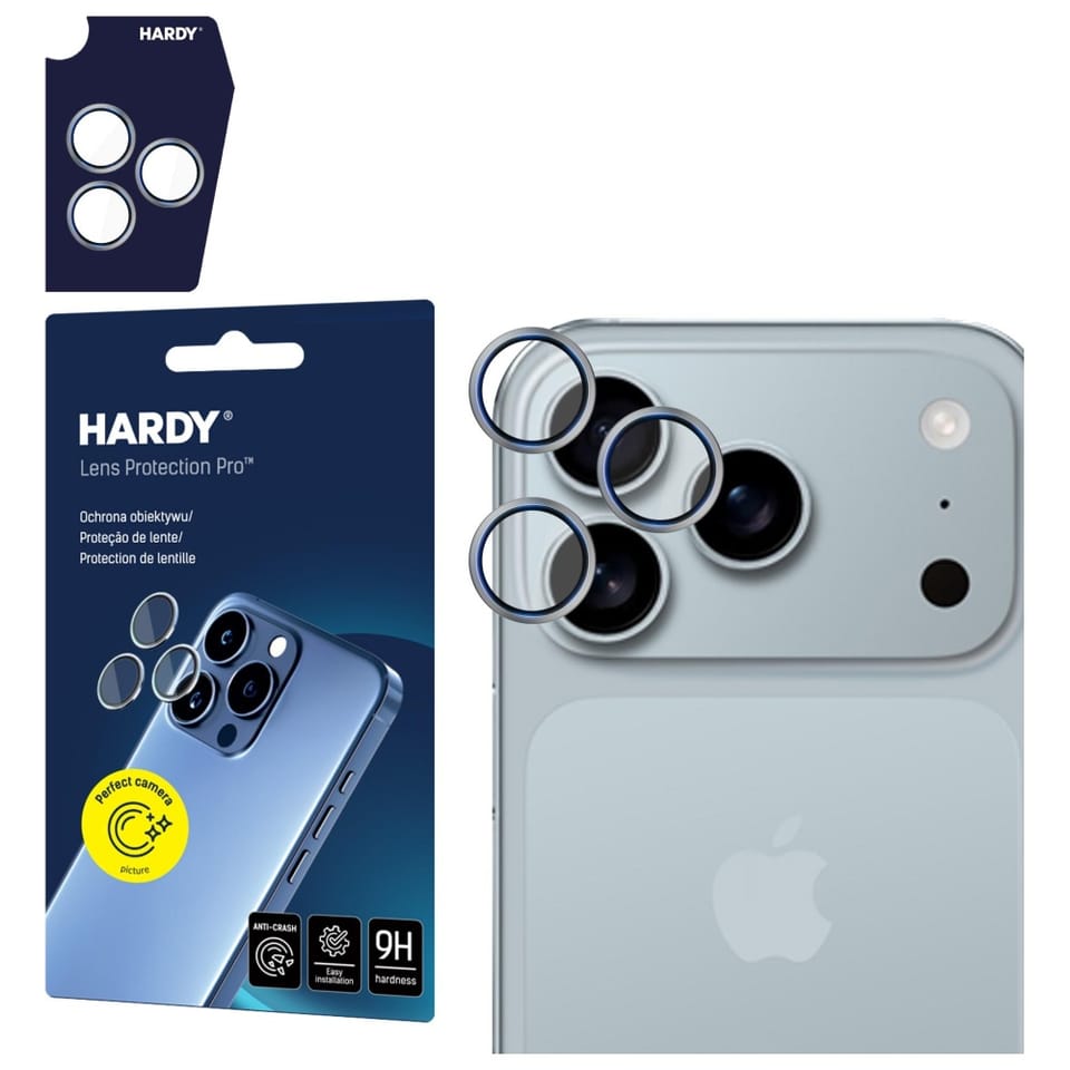 Ochrona na obiektyw aparatu 3MK HARDY    Lens Protection Pro do Apple iPhone 17 Pro / 17 Pro Max szary