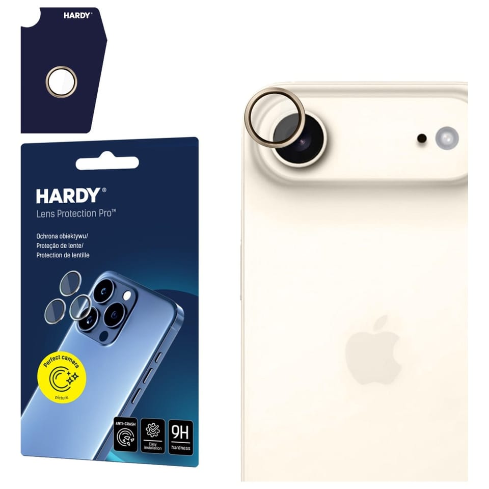 Ochrona na obiektyw aparatu 3MK HARDY    Lens Protection Pro do Apple iPhone 17 Air złoty