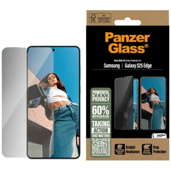 Szkło prywatyzujące PanzerGlass          Ultra-Wide Fit do Samsung Galaxy S25 Edge