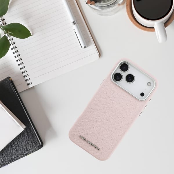 Etui Karl Lagerfeld FW Stamped Karl      MagSafe do iPhone 17 Pro Max różowy