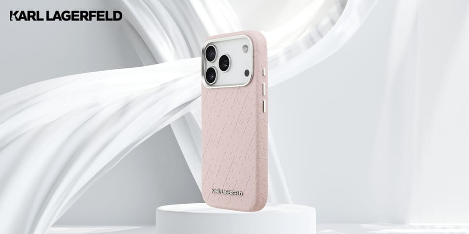 Etui Karl Lagerfeld FW Stamped Karl      MagSafe do iPhone 17 Pro różowy