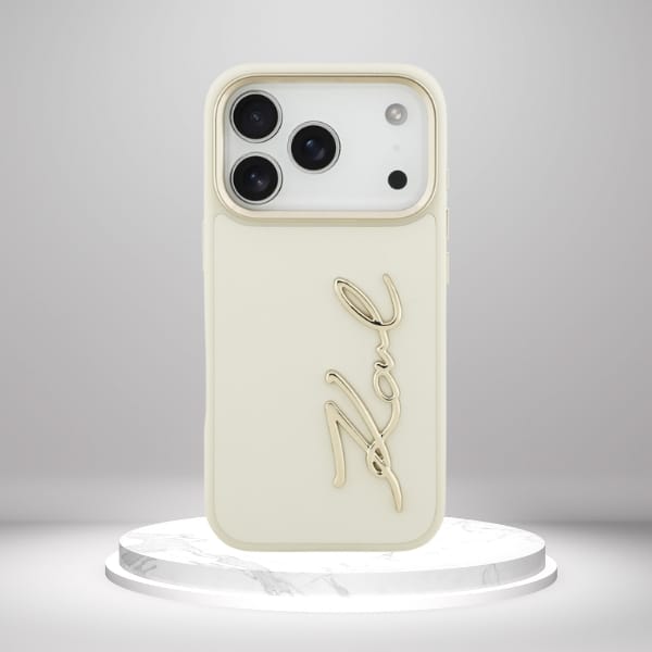 Etui Karl Lagerfeld Karl Script Logo do  iPhone 17 Pro beżowy