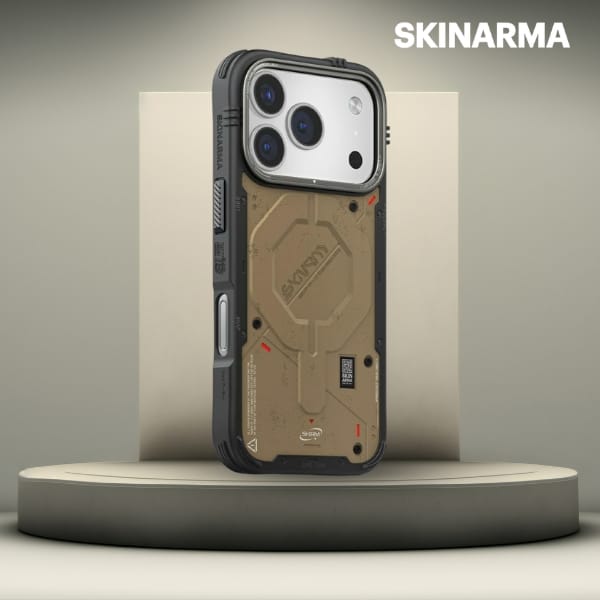 Etui Skinarma Vigor MagSafe do iPhone 17 Pro kamienny