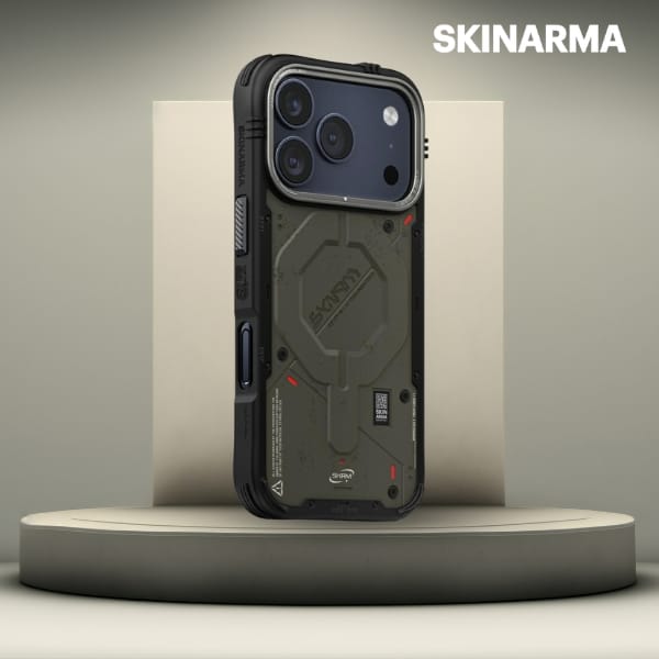 Etui Skinarma Vigor MagSafe do iPhone 17 Pro zielony