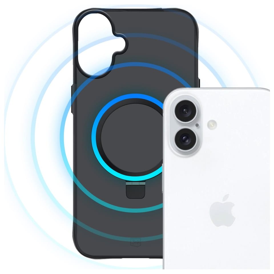 Etui 3MK Smoke Case Mag&Stand do Apple   iPhone 17 czarny przydymiony