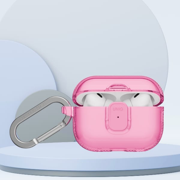 Etui UNIQ Glase Pro do AirPods Pro 3     Lock Case różowy