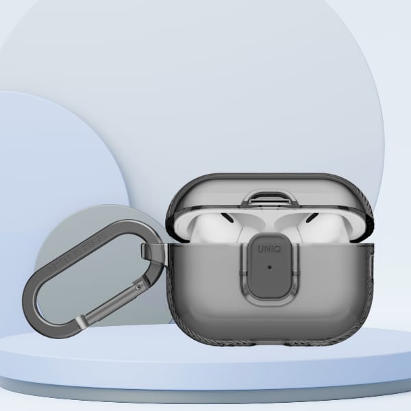 Etui UNIQ Glase Pro do AirPods Pro 3     Lock Case smoke