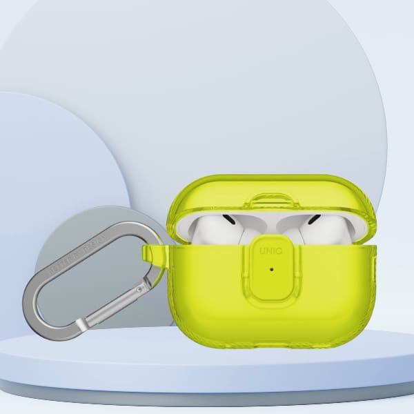 Etui UNIQ Glase Pro do AirPods Pro 3     Lock Case żółty