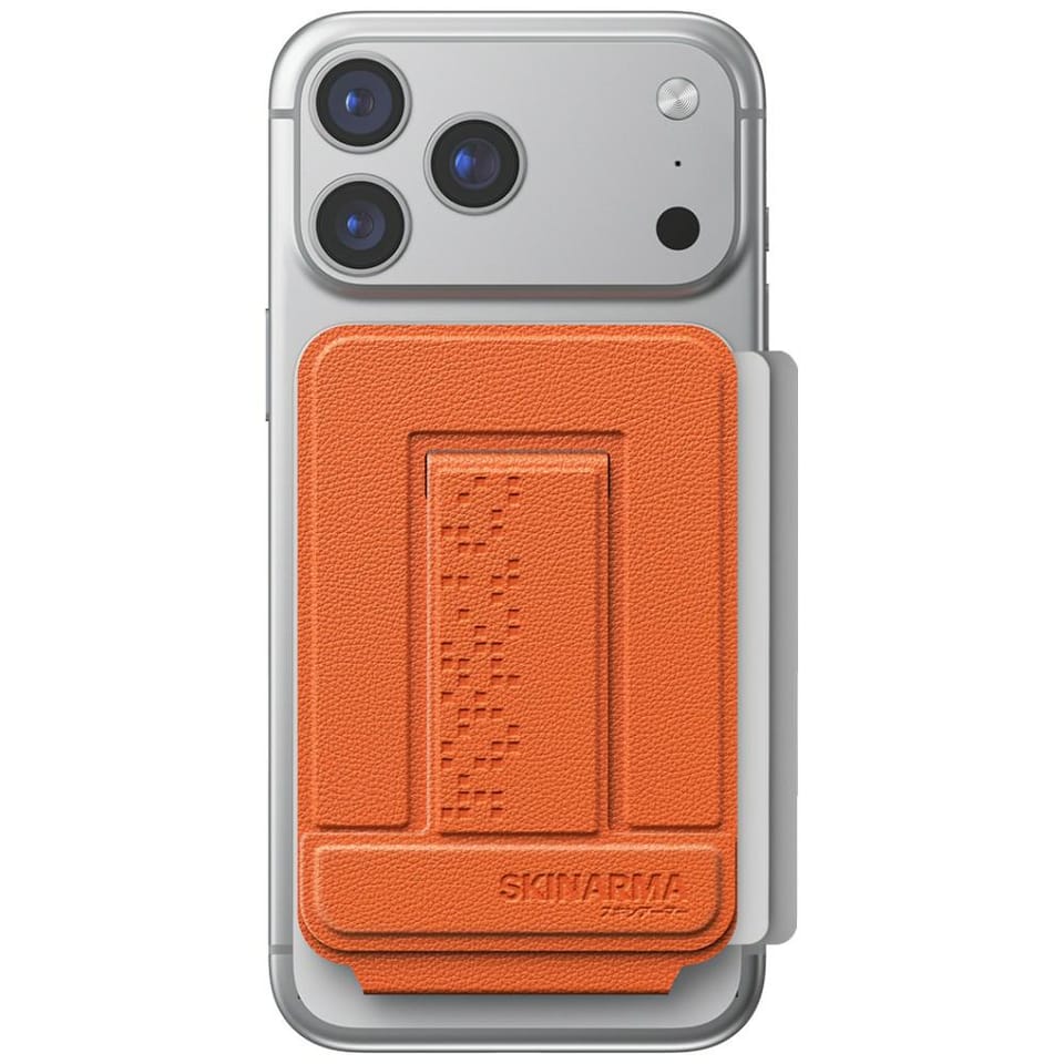 Portfel Skinarma Axis magnetyczny        składany tripod pomarańczowy