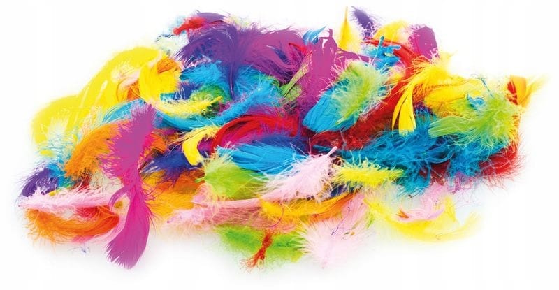 Piórka dekoracyjne 7g mix kolorów P7-MIX BREWIS