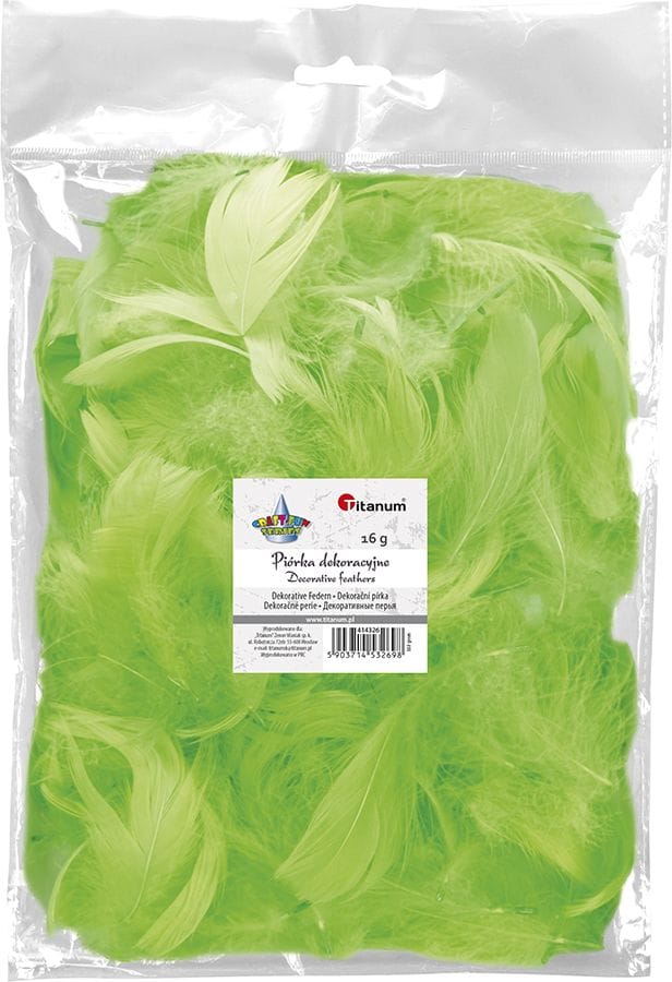 Piórka Craft-Fun Series limonka 414326 TITANUM