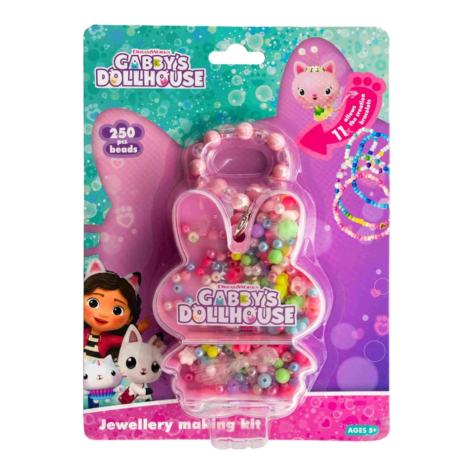 Zestaw koralików Gabbys Dollhouse 250szt.+2m gumki Zajączek ASTRA 334024008