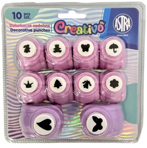 Zestaw kreatywny 4 ASTRA Creativo 10szt. dziurkacze 10mm 8szt., 18mm 2szt. 334025904