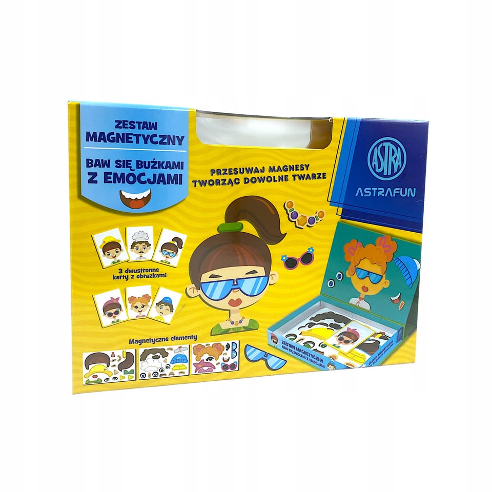 Magnetyczny zestaw kreatywny Make a Face w pudełku z rączką ASTRAFUN 45el. 338025902