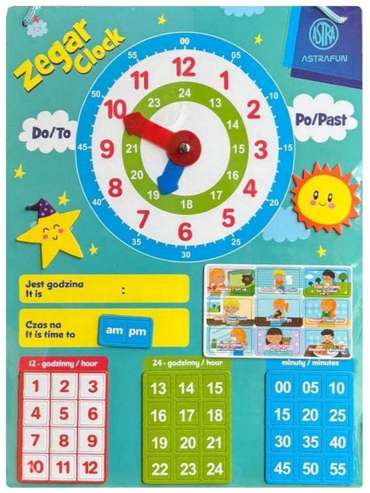 Magnetyczny zestaw do nauki Zegara ASTRAFUN 48el. 338025904