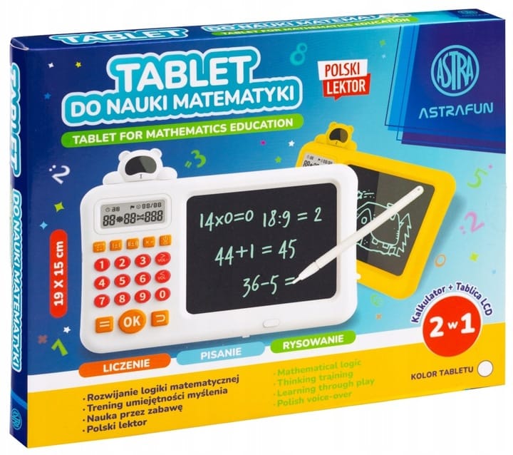 Tablet do nauki Matematyki LCD ASTRAFUN 19x15cm Polski lektor 338025906