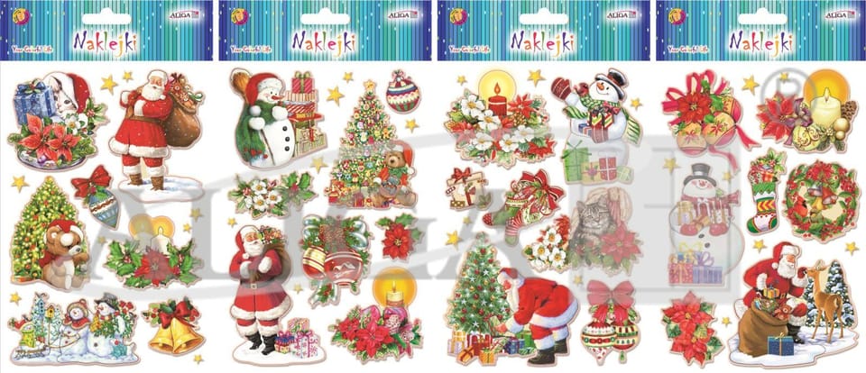 Naklejki świąteczne do dekupażu NKX-6195 ALIGA