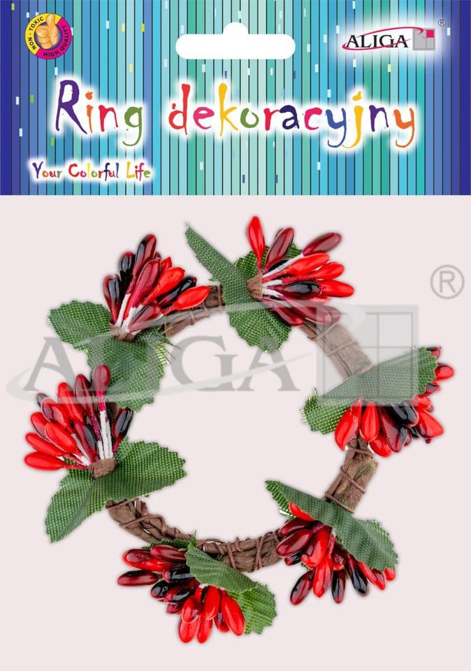 Ring dekoracyjny roz. ok. 10cm. op. 1szt. DPG-5944 ALIGA