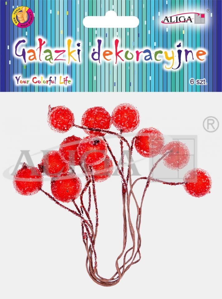 Gałązki dekoracyjne dł. 12cm op. 6szt. DPG-5197 ALIGA