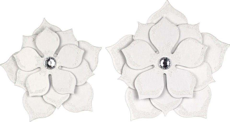 Naklejki papierowe kwiaty 44x44mm 5szt. 507976 TITANUM