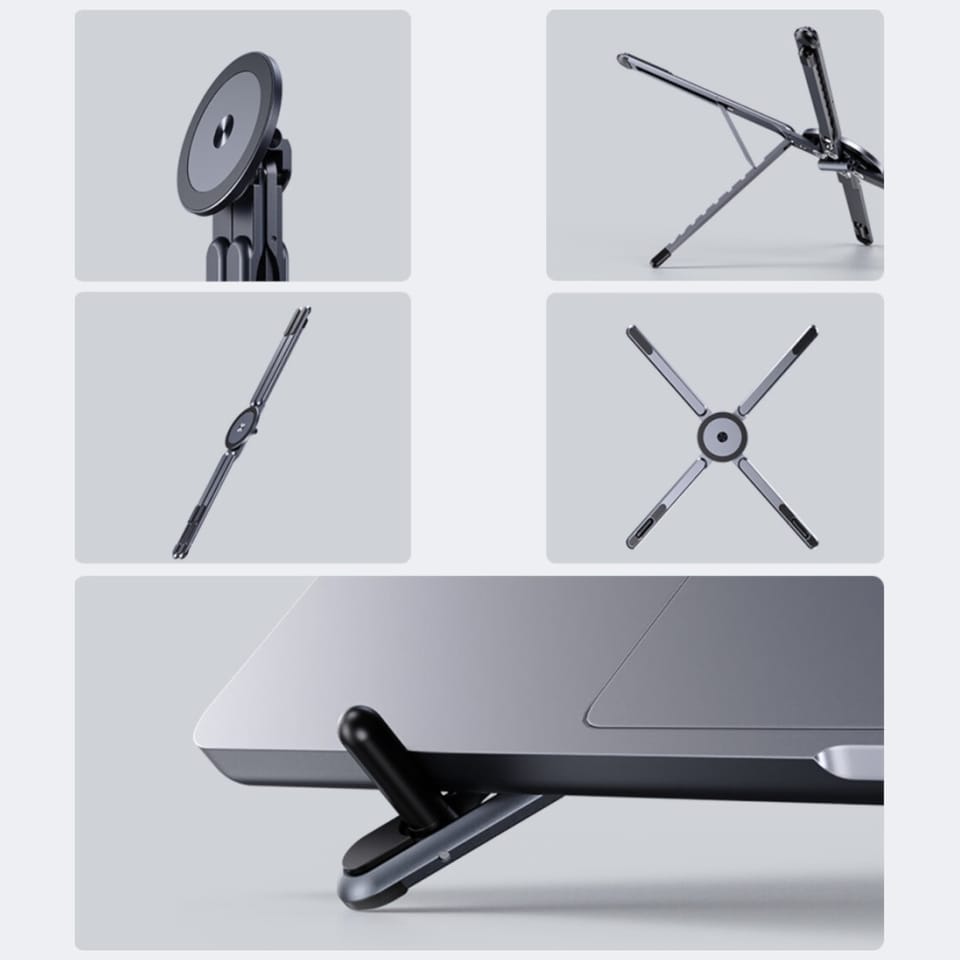 Podstawka pod laptop/tablet/smartphone   4smarts kompatybilna z MagSafe kosmiczna szarość