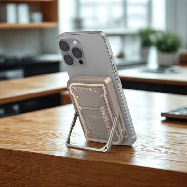 Powerbank Skinarma Nexus Mecha Magnetic  Kick-Stand 5000mAh 20W PD USB-C MagSafe złoty