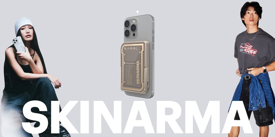 Powerbank Skinarma Nexus Mecha Magnetic  Kick-Stand 5000mAh 20W PD USB-C MagSafe złoty