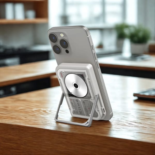 Powerbank Skinarma Nexus Nova Magnetic   Kick-Stand 5000mAh 20W PD USB-C MagSafe jasno szary