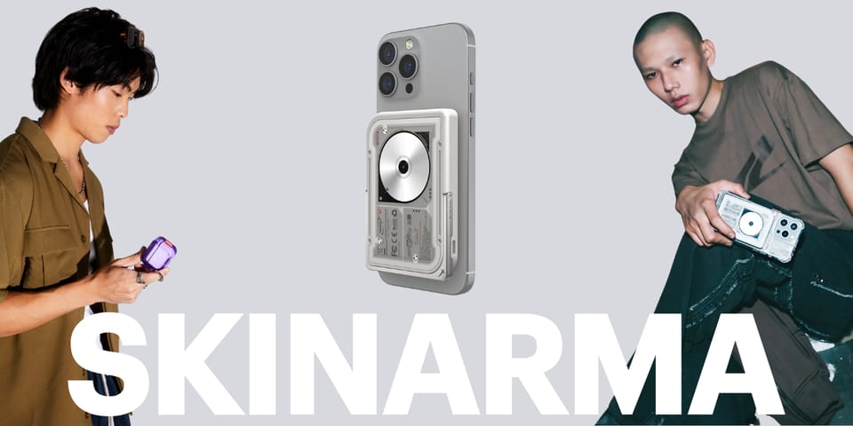 Powerbank Skinarma Nexus Nova Magnetic   Kick-Stand 5000mAh 20W PD USB-C MagSafe jasno szary