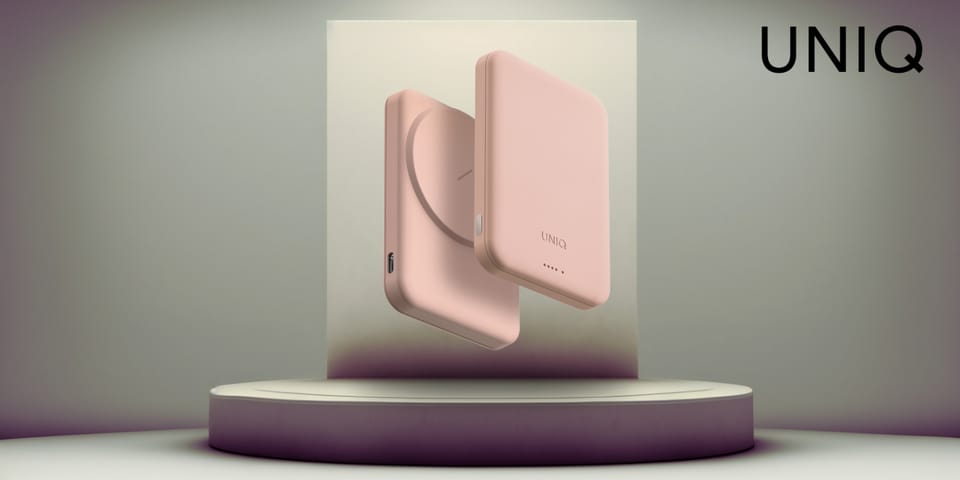 Powerbank UNIQ Lyden Lexa Magnetic       5000mAh PD USB-C MagSafe różowy