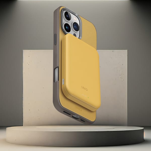 Powerbank UNIQ Lyden Lexa Magnetic       5000mAh PD USB-C MagSafe żółty