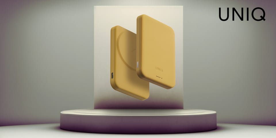 Powerbank UNIQ Lyden Lexa Magnetic       5000mAh PD USB-C MagSafe żółty