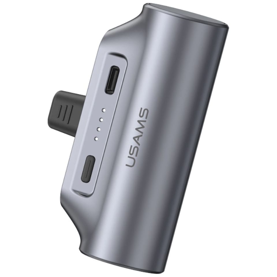 Powerbank USAMS PB79 Mini Tail Plug      Portable 3000mAh USB-C szary