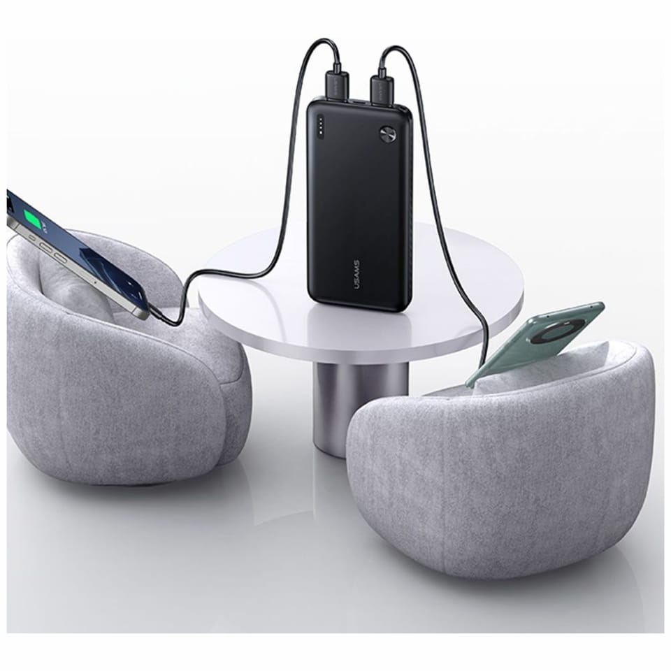 Powerbank USAMS PB83 2xUSB-A 1xUSB-C     10000mAh czarny