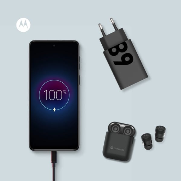 Ładowarka sieciowa Motorola TurboPower   68W USB-C z kablem USB-C do USB-C 1m czarny