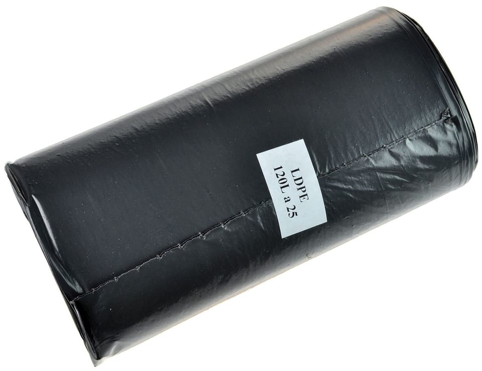 Worki na śmieci 120L LDPE (25szt) czarne