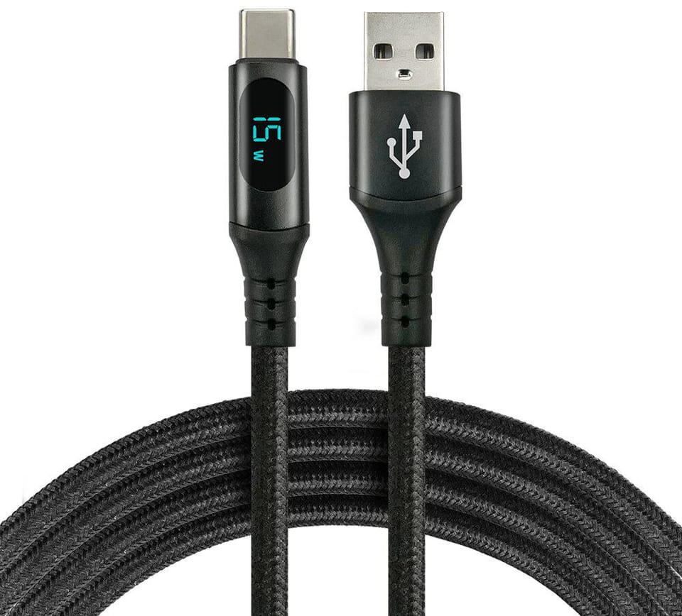 KABEL USB-A / USB-C LCD everActive CBB-2CBL 200cm 3A